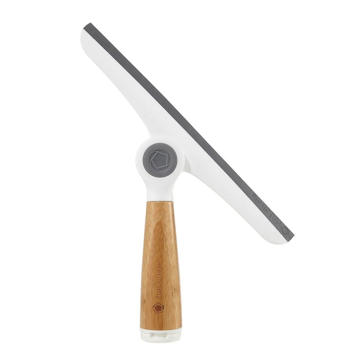 Handheld Window & Glass Squeegee with Bamboo Handle